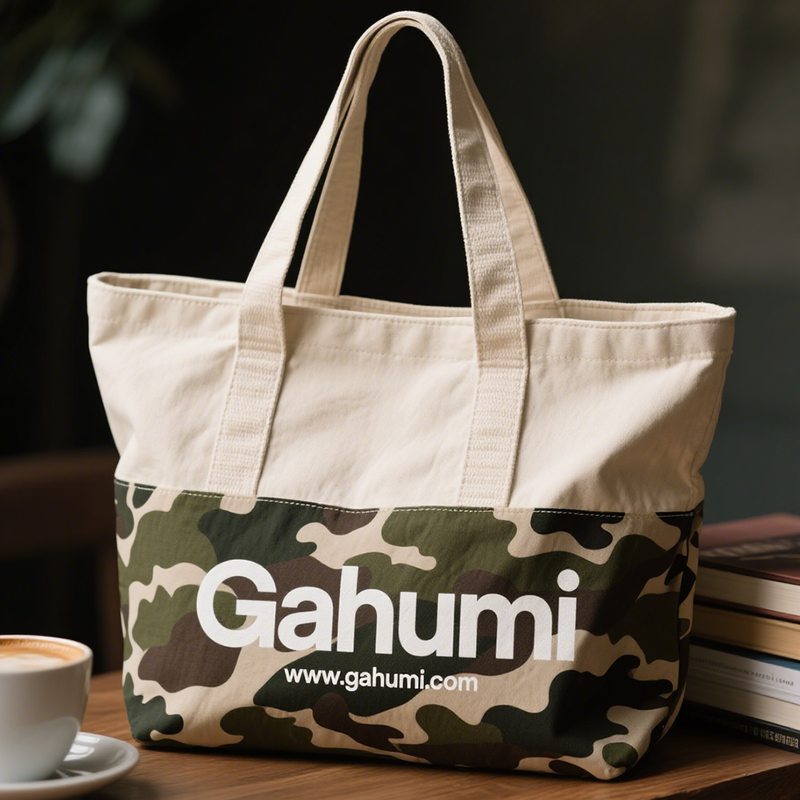 Gahumi Camouflage canvas tote bag-08